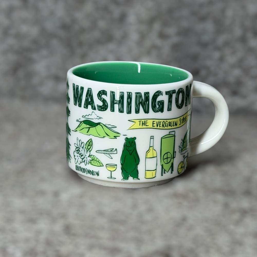 SOLD Starbucks Been There Series Washington Evergreen Espresso MUG 2oz TINY - Picture 6 of 8